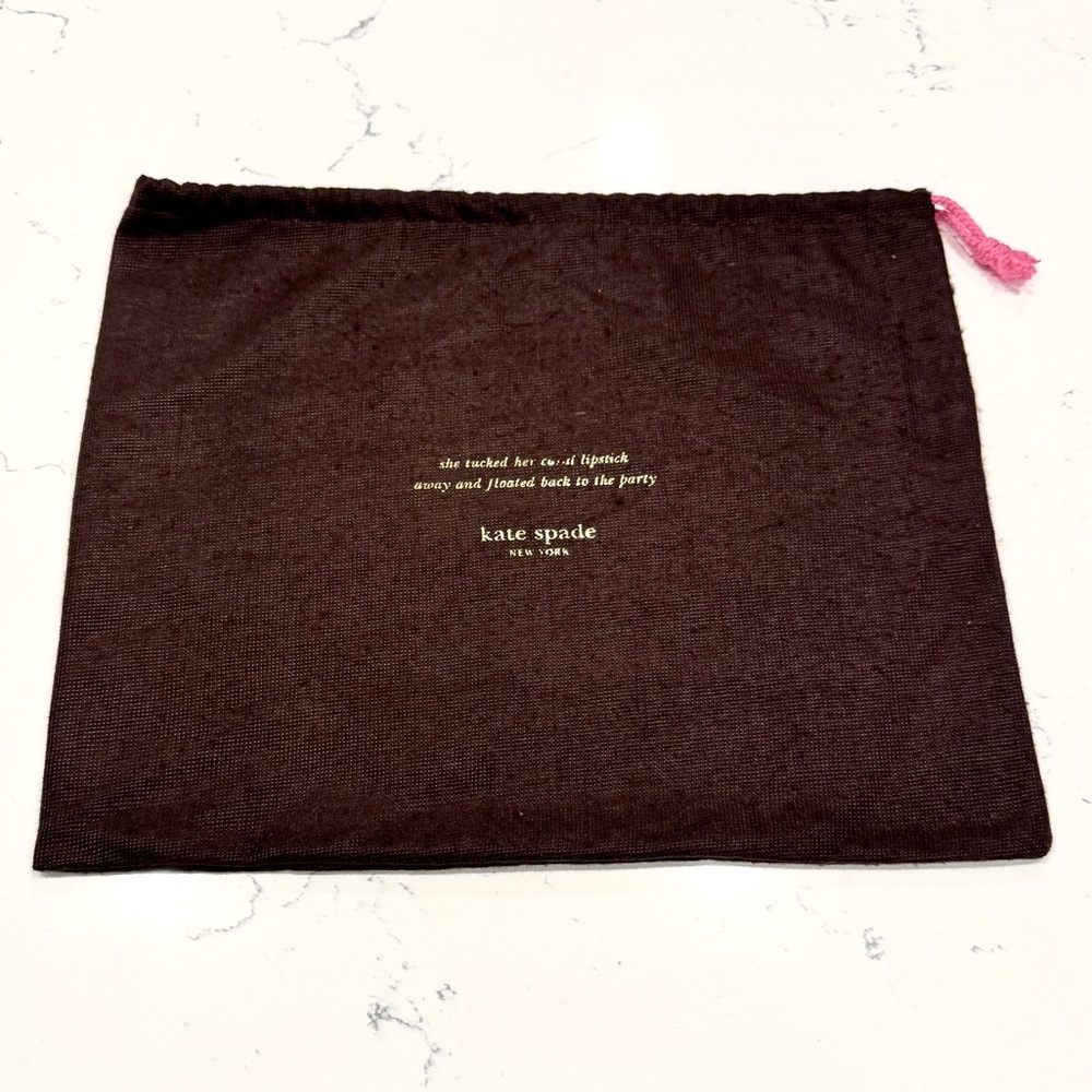 Kate Spade Vintage Purple Leather Crossbody Bag with Bow, Gold Chain and Logo - Picture 12 of 14